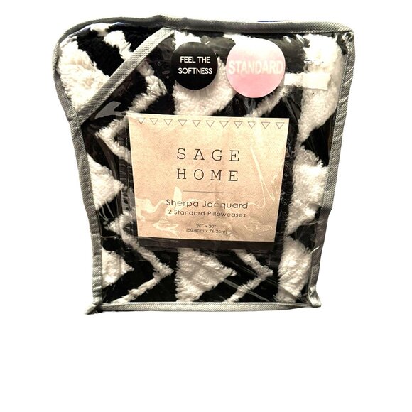 Sage Home Sherpa Jacquard 2 Standard Pillowcases - Picture 6 of 6